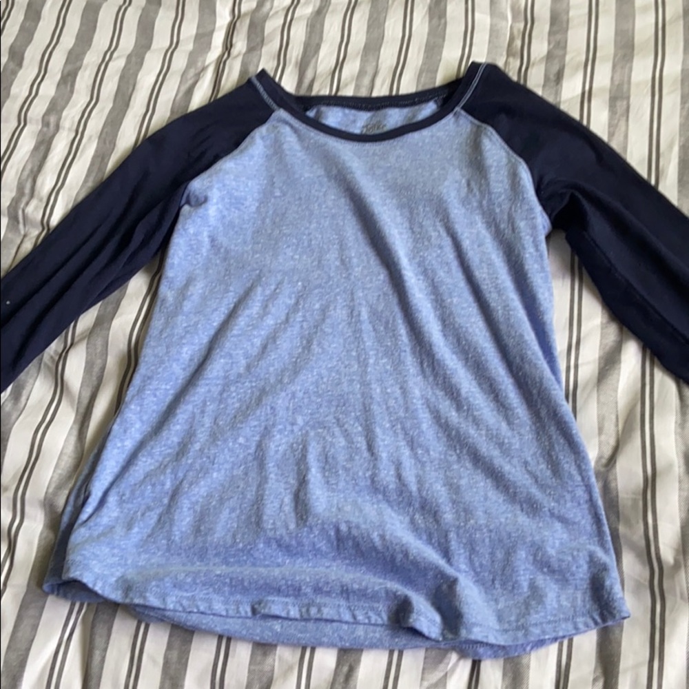 Justice plain blue long sleeve tee shirt